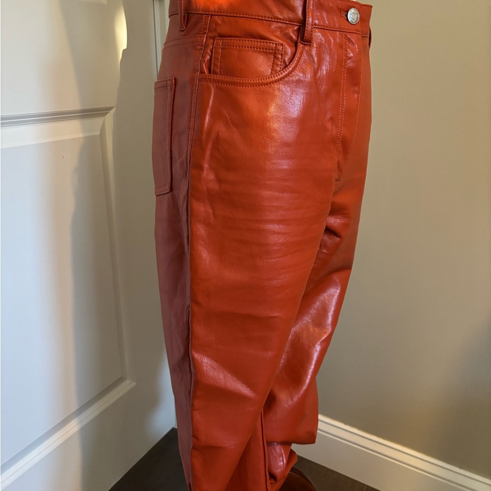 Wilfred Melina Orange Leather Pants